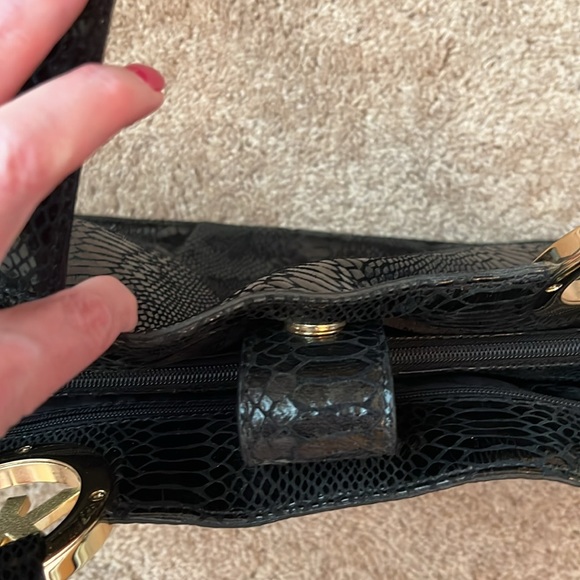 Michael Kors Shiny Snakeskin Purse - Picture 4 of 10